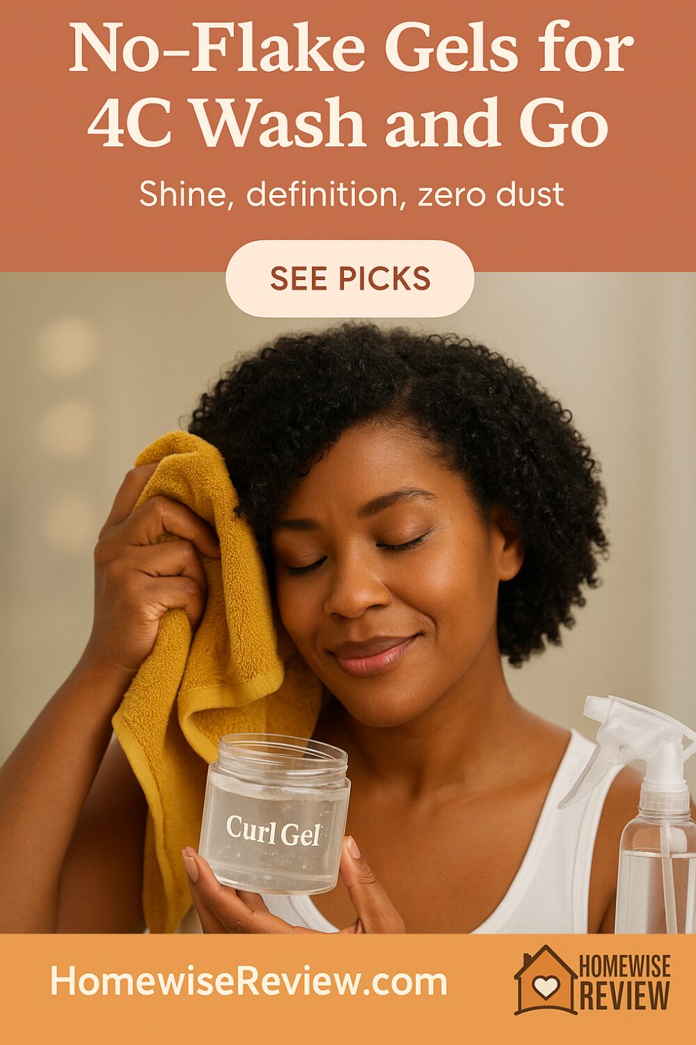 No Flake Styling Gels for 4C Wash and Go